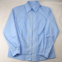 Блузка для девочки (Топтышка) длинный рукав цвет голубой арт.5069 размерный ряд 34/134-42/158 Блузка для девочки (Топтышка) длинный рукав цвет голубой арт.5069 размерный ряд 34/134-42/158