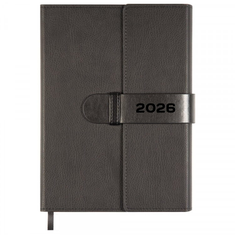 Ежедневник А5 2026 к/з deVENTE "Tudor" черный, 168л, 2 ляссе арт.2232630 (Ст.12) Ежедневник А5 2026 к/з deVENTE "Tudor" черный, 168л, 2 ляссе арт.2232630 (Ст.12)