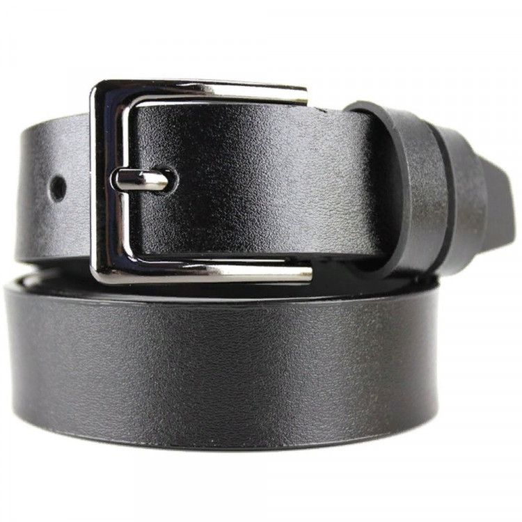 Ремень детский натуральная кожа цвет черный (80-100см) арт.530005-0001