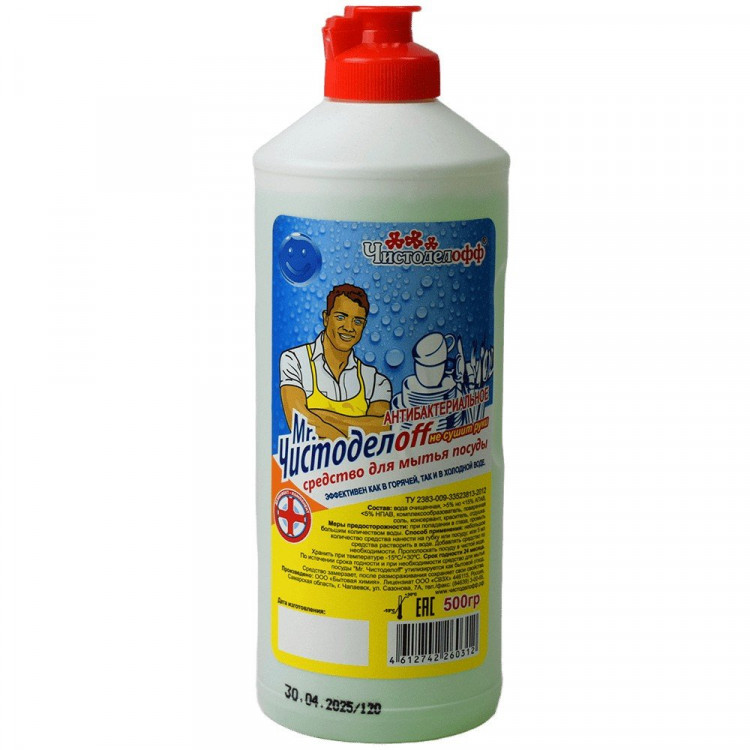 Моющее средство для посуды Mr.Чистоделоff 500мл антибак гель