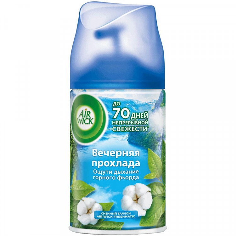 Освежитель Air Wick запасной блок 250 мл Вечерняя прохлада (Ст.6) Освежитель Air Wick запасной блок 250 мл Вечерняя прохлада (Ст.6)