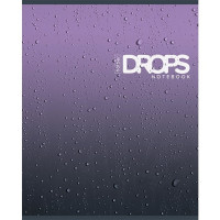 Тетрадь А5 клетка 80 листов скоба (Hatber) Drops матовая ламинация ассорти арт.80Т5лВ1