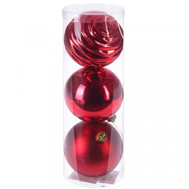 Набор шаров 08см 03шт/наб. "Трио фентези" цв.красный арт.722946