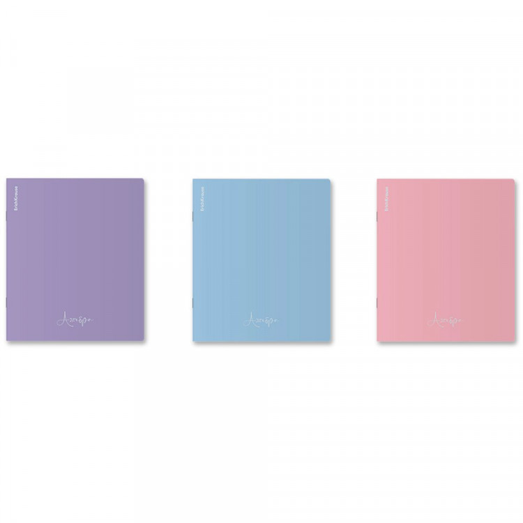 Тетрадь предметная 48 листов (ErichKrause) Pastel ассорти Алгебра пластиковая обложка арт.59698