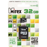 Карта памяти 32GB microSD Mirex microSDHC Class 10 Карта памяти 32GB microSD Mirex microSDHC Class 10