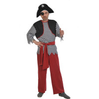 Костюм Пират Билли (шляпа,рубаха,жилет,бриджи,пояс,повязка) р.48-52 арт.1060-L