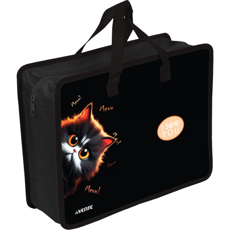 Сумка пластик А4 (deVENTE) на молнии ручка-тесьма I See You с расширением арт.8057512