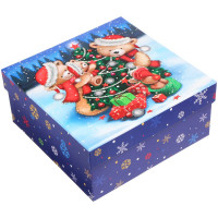 Коробка подарочная 20*20*9,5см "Украшаем ёлку" арт.775-0914