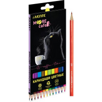 Карандаши цветные (deVENTE) MooreCafe 12 цветов 2М 2,8 мм шестигранные арт.5022627