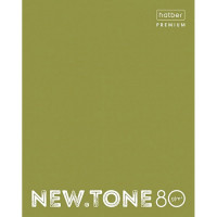 Тетрадь А5 клетка 80 листов скоба (Hatber) NEWtone Pastel Олива арт 80Т5лA1_05053