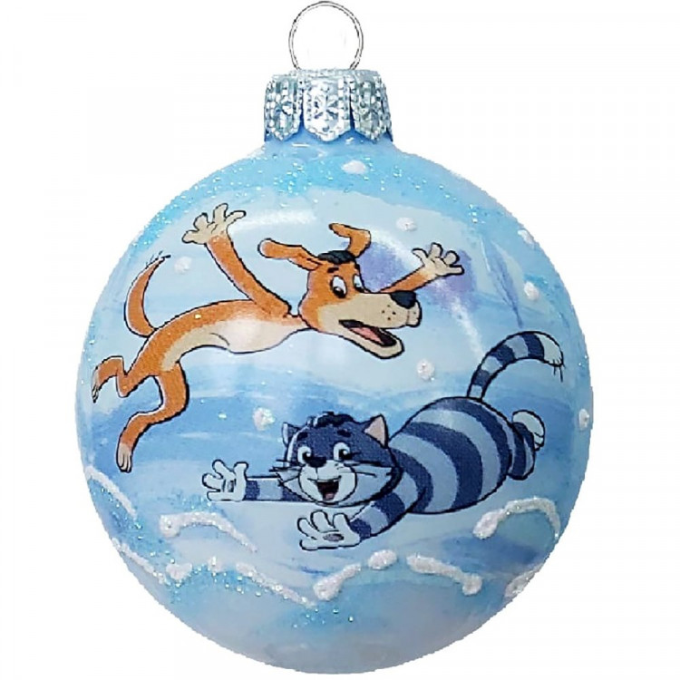 Шар стекло 08см (серия Мультфильм) "Кот Матроскин" п/у арт.КУ-80-234090 Шар стекло 08см (серия Мультфильм) "Кот Матроскин" п/у арт.КУ-80-234090