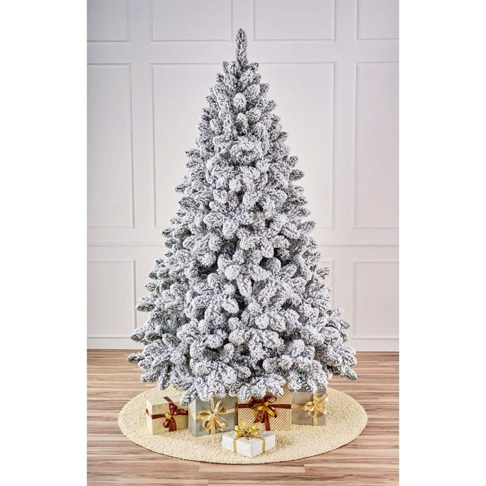 Елка 300см "Амурская" заснеженная (хвоя ПВХ, ветки отгибные, подставка металл.) арт.ЕЗА 30