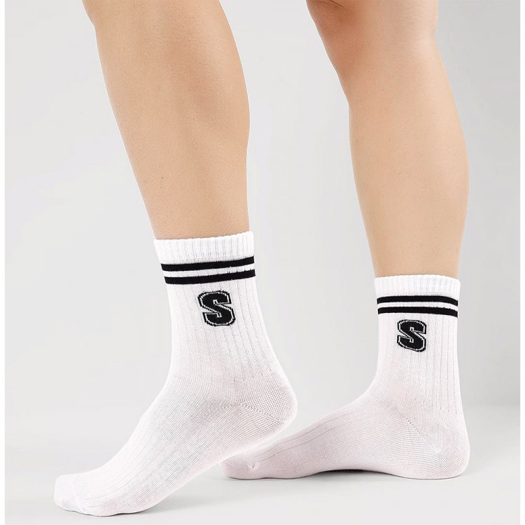 Носки детские для мальчика артикул С15807 80% хлопок, 18% полиамид, 2% эластан цвет белый (Clever)