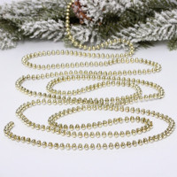 Украшение декоративное "Бусы" 200см "Жемчуг" d-6,8мм цв.шампань арт.556-344