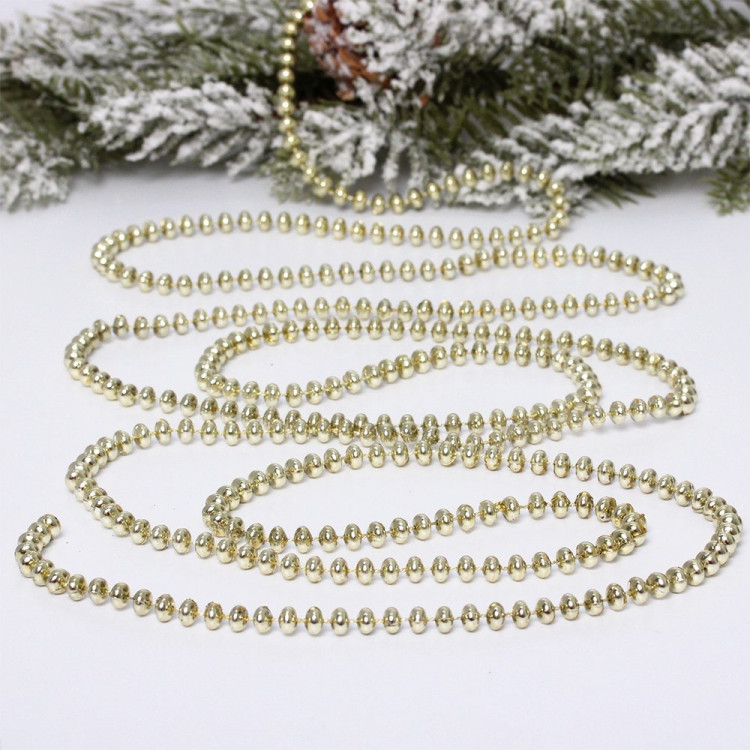 Украшение декоративное "Бусы" 200см "Жемчуг" d-6,8мм цв.шампань арт.556-344