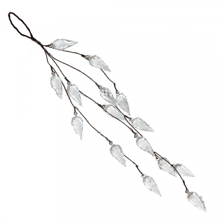 Украшение декор.подвеска "Лиана. Морозная веточка" 36см арт.79935