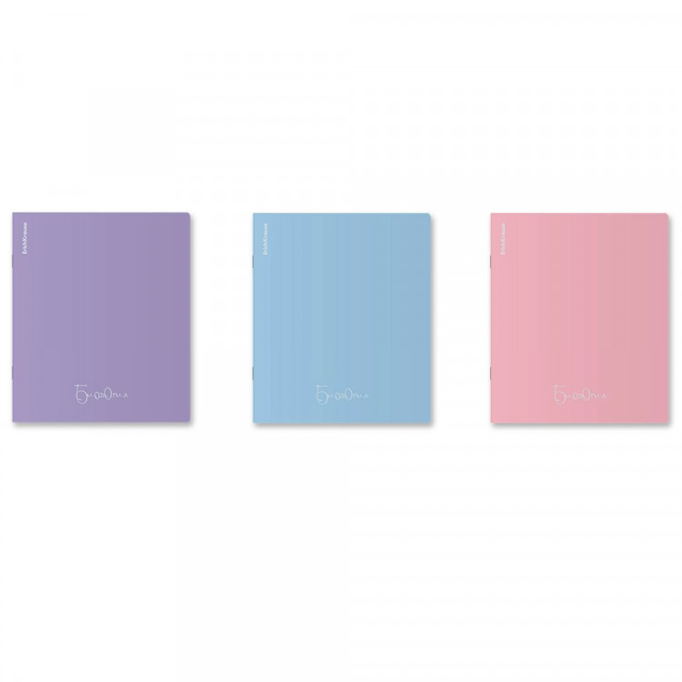 Тетрадь предметная 48 листов (ErichKrause) Pastel ассорти Биология пластиковая обложка арт.59702