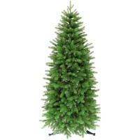 Елка 180см (хвоя 100% литая, ветки отгибные, подставка пластик) "Афина" стройная арт.1037618