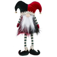 Игрушка декор. "Гном" 21,5см зелёный/красный арт.813469