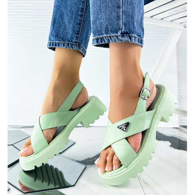 Босоножки для девочки (Nalisha) мятный верх-искусственная кожа подкладка-искусственная кожа размерный ряд 36-41 арт.apb-K77-7