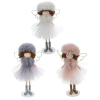 Украшение декоративное текстиль "Девочка в шапочке" 17см цв.асс. арт.807436