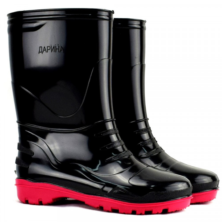 Ботинки для мальчика (B&G) черные/синие верх-ПВХ подкладка - ПВХ артикул  Д14-К