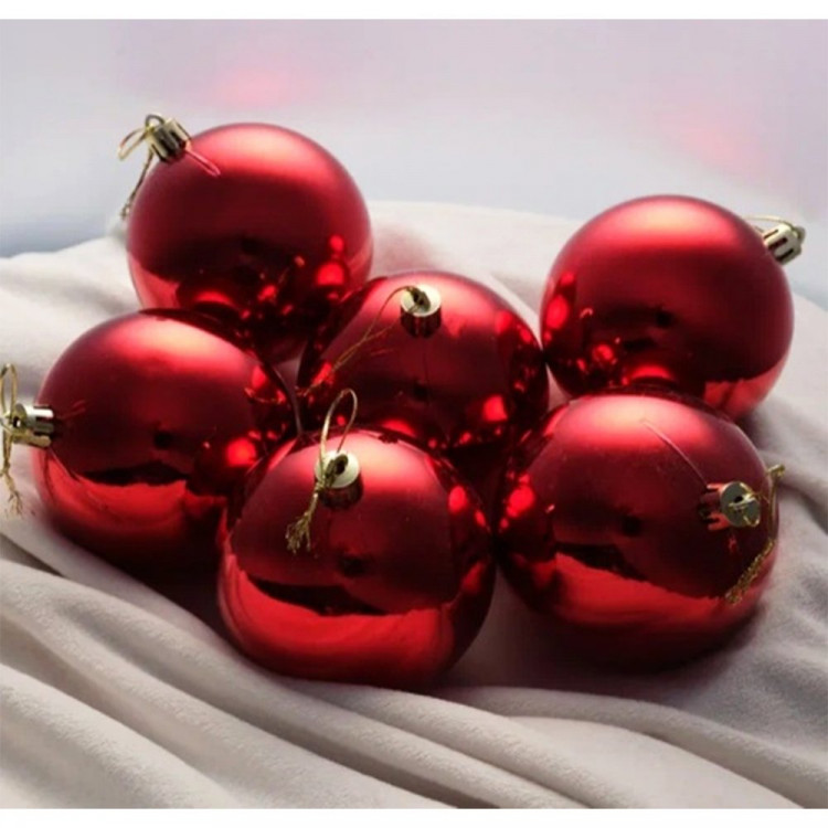 Шар пластик 15см "Глянец" цв.красный арт.РШ150Г-01красн. Шар пластик 15см "Глянец" цв.красный арт.РШ150Г-01красн.