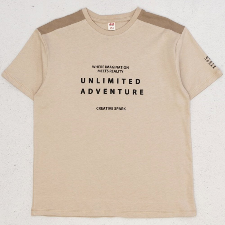 Футболка для мальчика арт.DMB 7514 размер 34/134-44/164 цвет крем