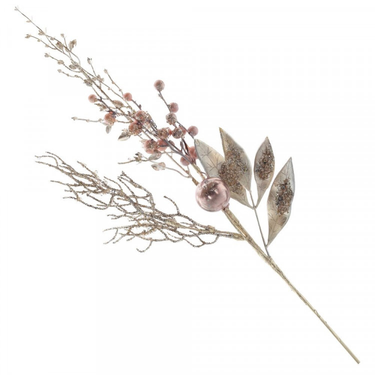 Украшение декоративное "Ветка. Листья, ягоды пластик" 57см арт.805839 Украшение декоративное "Ветка. Листья, ягоды пластик" 57см арт.805839
