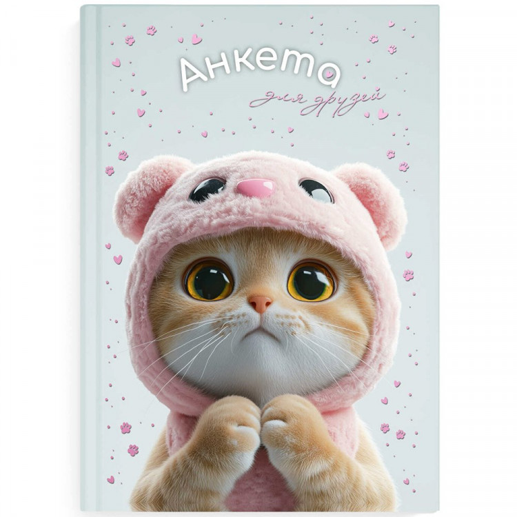 Анкета А5 (Феникс) Кот в капюшоне 128 листов арт.72288