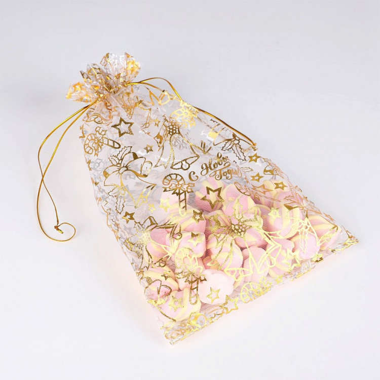 Мешочек д/подарка органза 20*30см "Новогодние мечты" арт.7811861