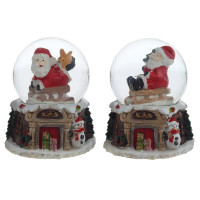 Статуэтка декоративная в стеклянном шаре "Дед Мороз" 06,5см 2 вида арт.794147