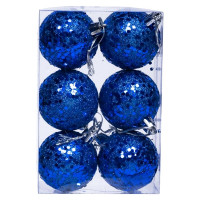 Набор шаров 05см 6шт/наб. "Серпантин" голубой арт.91065