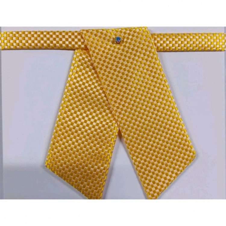 Галстук-галочка для девочки цвет желтый 1517