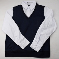 Джемпер-обманка для мальчика (Делорас) арт.71482GF размер 34/134-44/164 цвет темно-синий/белый ворот Джемпер-обманка для мальчика (Делорас) арт.71482GF размер 34/134-44/164 цвет темно-синий/белый ворот