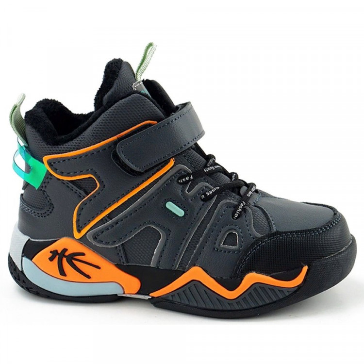 Ботинки для мальчика (B&G) черный верх-искусственная кожа подкладка - байка артикул  m-bg-E953-1K