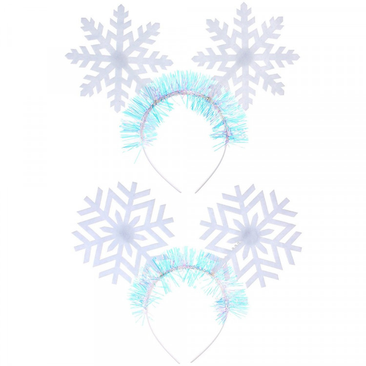 Ободок карнавальный "Весёлые снежинки" цв.асс. арт.774-162