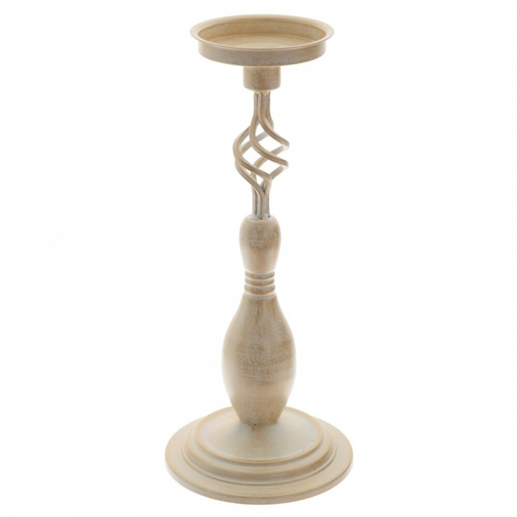 Подсвечник металл. 30см цв.бежевый арт.813728