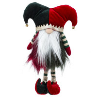 Игрушка декор. "Гном" 32см зелёный/красный арт.813478