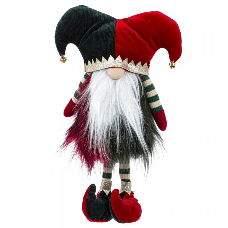 Игрушка декор. "Гном" 32см зелёный/красный арт.813478