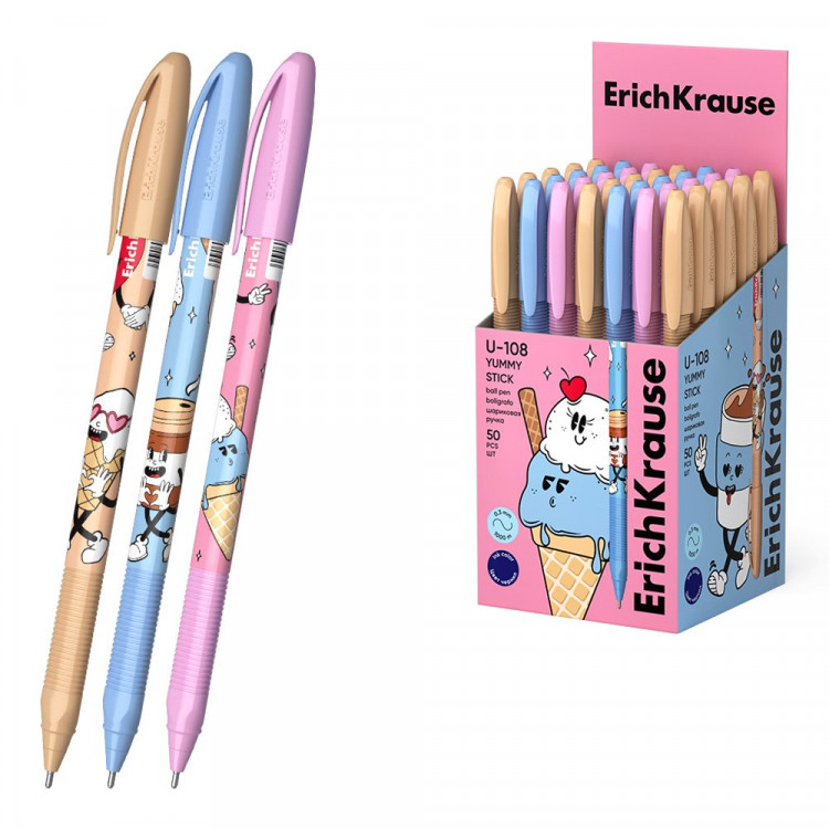 Ручка шариковая детская (ErichKrause) U-108 Yummy синий, 1,0/0,3мм, игла арт.63106 (Ст.50) Ручка шариковая детская (ErichKrause) U-108 Yummy синий, 1,0/0,3мм, игла арт.63106 (Ст.50)