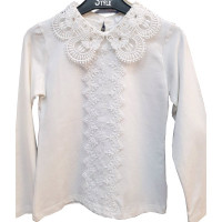 Блузка трикотажная для девочки (Sasha style) длинный рукав цвет экрю арт.L21781/004 размерный ряд 30/122-38/146