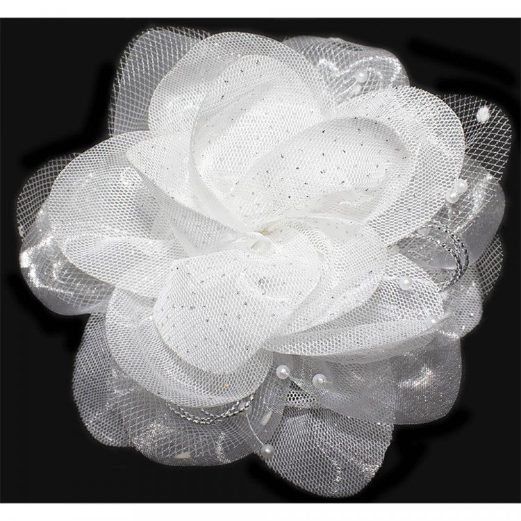 Бант для волос белый Arco Carino 12см арт.155 Бант для волос белый Arco Carino 12см арт.155