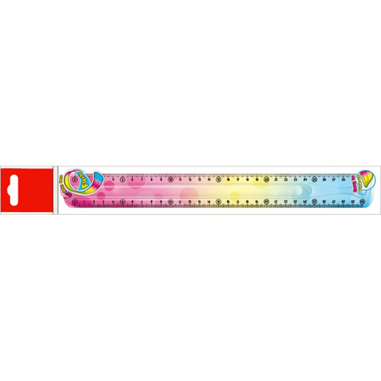 Линейка 30см (deVENTE) гибкая радужная Rainbow Flex арт.5091206