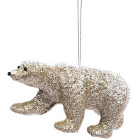 Украшение декоративное "Подвеска" Белый медведь 14*6*5см арт.91436