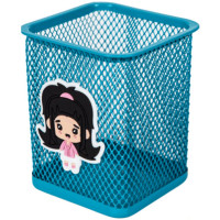 Подставка для ручек и карандашей (deVENTE) стакан NicoNico:-) квадратная сетчатая металлическая голубая арт.4104318 Подставка для ручек и карандашей (deVENTE) стакан NicoNico:-) квадратная сетчатая металлическая голубая арт.4104318