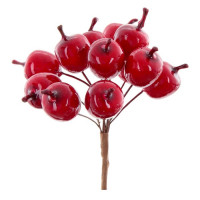 Украшение декоративное "Веточка. Ягоды красные" 14см 12шт. пучок арт.762458