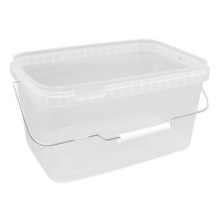 Ведро пищевое 5,8л с мет. ручкой прямоугольный 293*198мм цвет прозрачный с крышкой ДЛЯ РК Ведро пищевое 5,8л с мет. ручкой прямоугольный 293*198мм цвет прозрачный с крышкой ДЛЯ РК