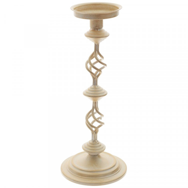 Подсвечник металл. 32см цв.бежевый арт.813726