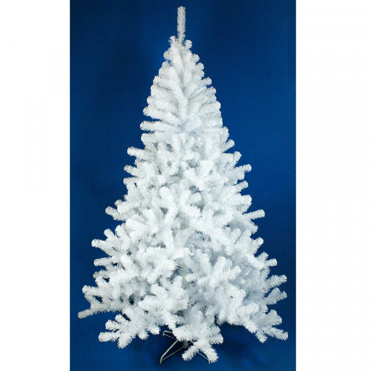 Елка 210см "Метелица" (хвоя ПВХ -белая, ветки отгибные, подставка пластик) арт. 1021